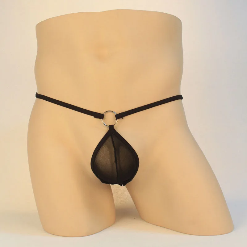 

Steel Ring Men Thongs Sexy Thin Low Waist Transparent Men Underwear Appeal Enticing Panties Slip Erotic Homens Cueca G Strings