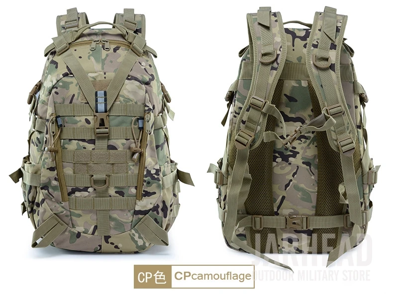 Mochila ao ar Bolsa de Viagem Tático Reflexivo Livre Molle Camuflagem Militar Assalto Bolsa Caminhadas Acampamento Caça 30 Cheap Mochilas escal.