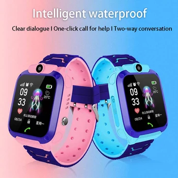 

New Waterproof Q12 Smart Watch Sos Multifunction Position Tracking Children Digital Wristwatch For IOS Android Gift For Kids