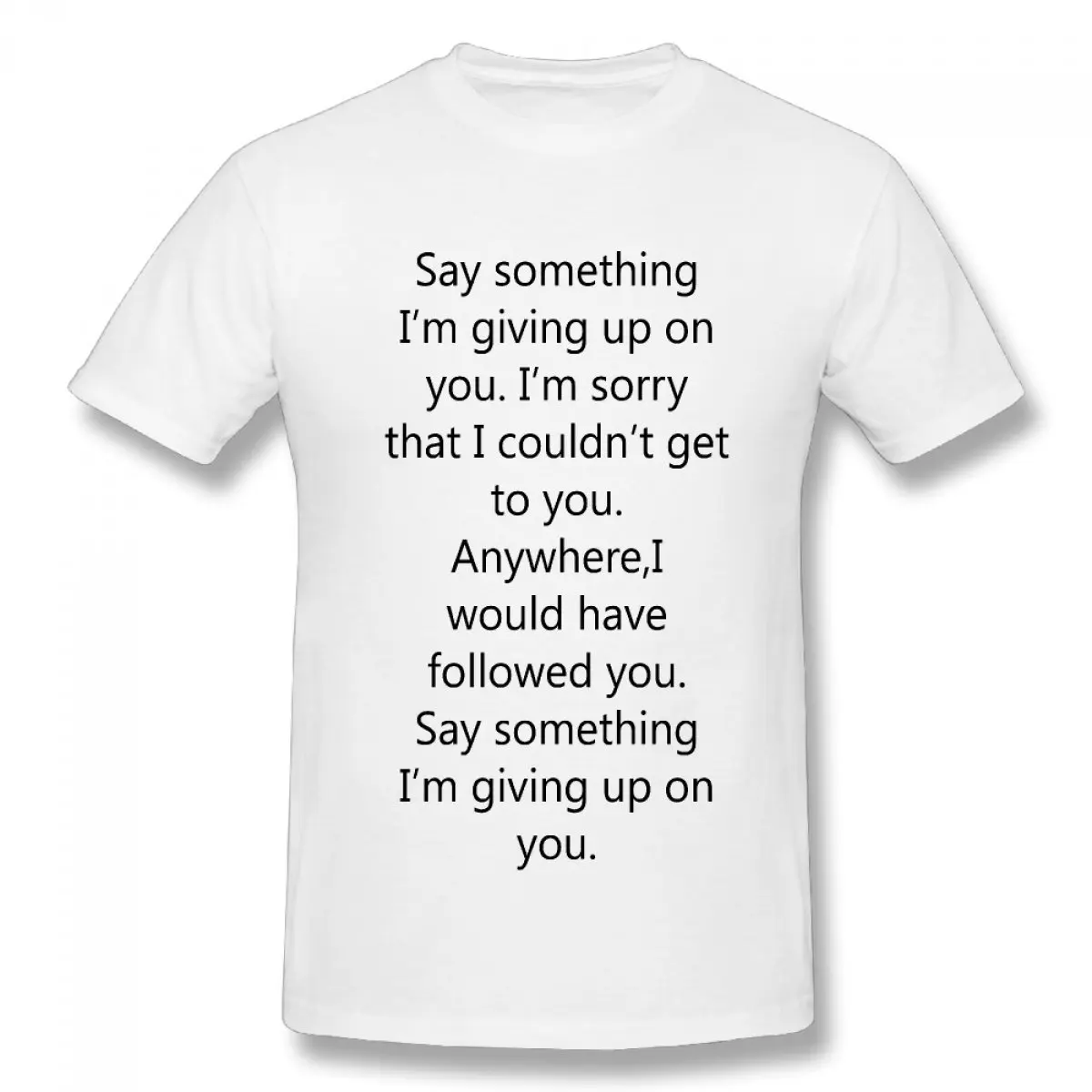 English letter Men T shirt Short Sleeve O neck 100 Cotton Men's T