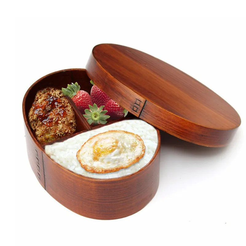 

Natural Wood Lunch Box Wooden Bento Lunchbox Food Container Japanese Travel School Camping Lunch Box Portable Food Container