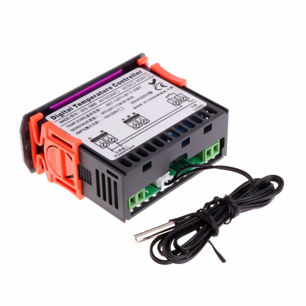 

30A AC 110-220V Digital Temperature Controller STC-3000 Touch Screen With Sensor Tester Control Tools