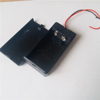 

10pcs special battery box 9V with switch battery cassette line for 6F22 battery 9V box lid