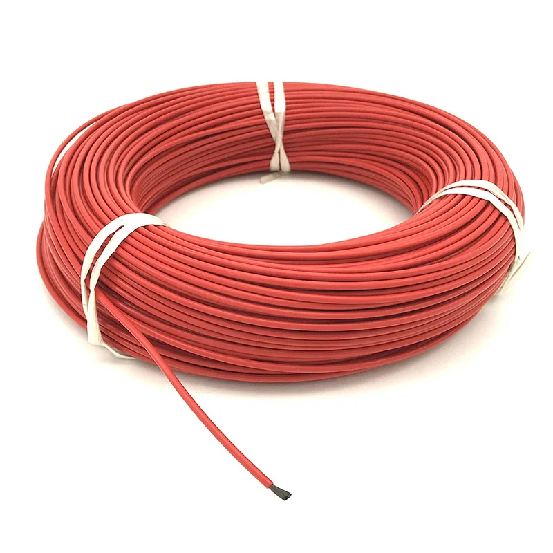 100 м 24 к инфракрасный углеродное волокно изолированный фторопласт нагревательный кабель/провод 2,3 мм 17ом обычно используется в теплом полу и т. Д