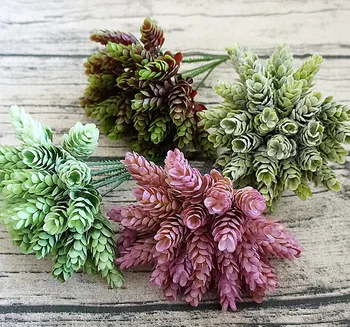 

Unpotted Fake Succulents Faux Artificial Hanging Textured Pick String of Pearls Plant