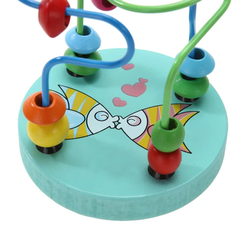Детские игрушки для детей Детские красочные деревянные игры забавная игрушка мини вокруг бусины игрушка для обучения подарки