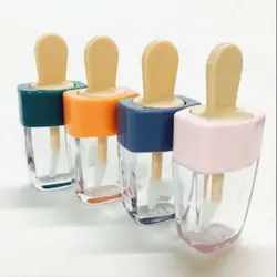 Тюбик для блеска для губ трубки контейнер мороженое форма бутылки 6 мл косметический мороженое прозрачный бальзам для губ многоразового
