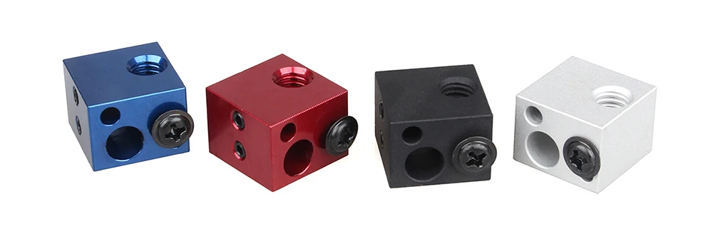 XCR3D 3D-принтер части V6 нагревательный блок алюминиевый HotEnd термистор и термопара нагреватель Блок аксессуары комплекты 16*16*12 1 шт