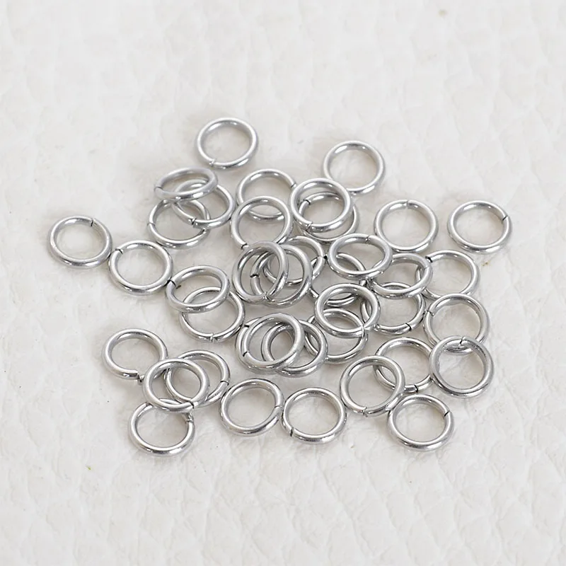 Miasol 200 шт(100 шт)/лот из нержавеющей стали прыгающие кольца с одной петлей открытые прыгающие кольца и разрезные кольца для Diy ювелирных изделий Поиск - Цвет: 1.0x10mm Silver