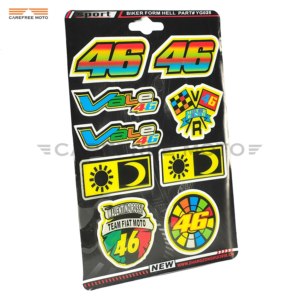 Sepeda Motor Decal Sticker Rossi 46 Stiker Helm Dekorasi Simbol