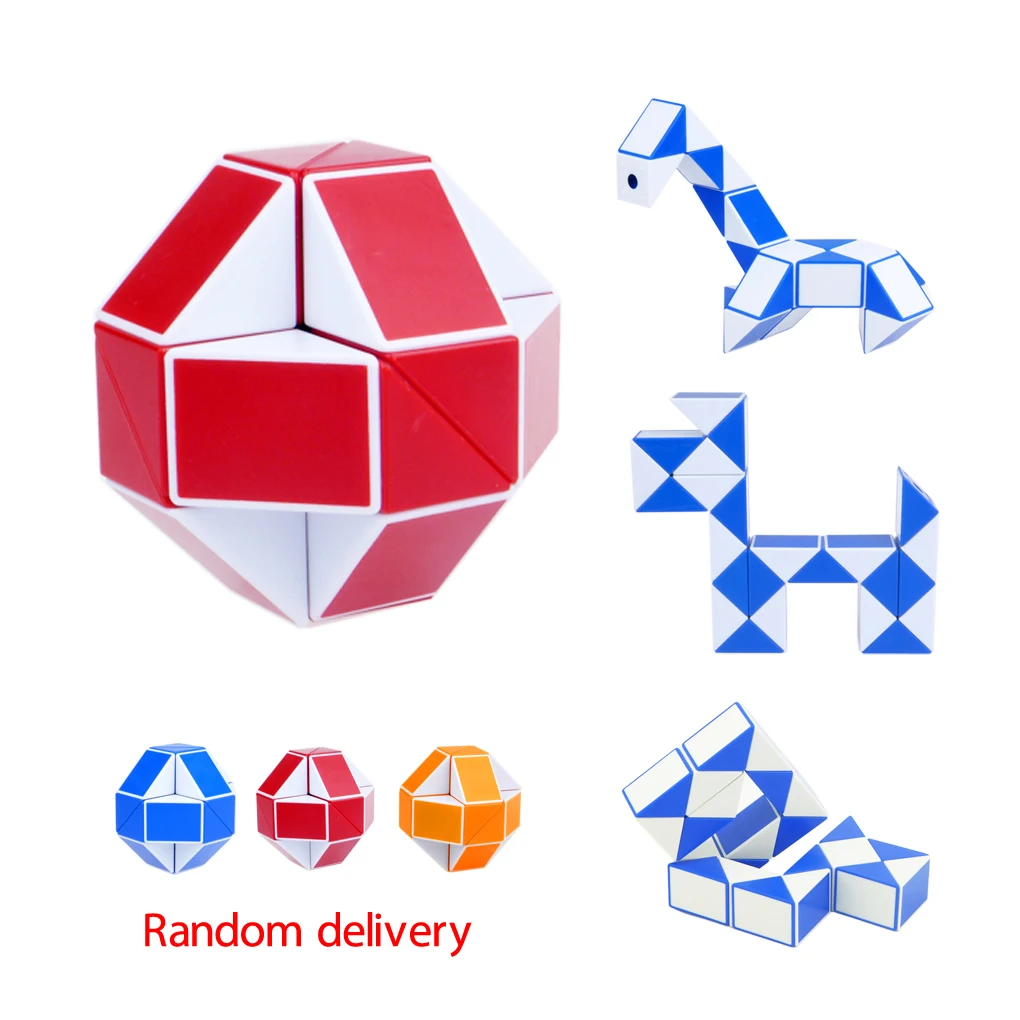 3D Puzzle Novelty Toys Magic Cube Educational Brain Teaser IQ Mind Game For Children Adult Snake Shape Educational Toys Snake