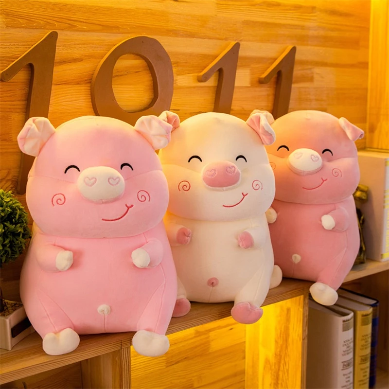 lazada plush pig pillow kawaii Stuffed Animal pink pig toys 