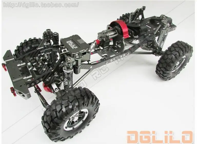 Осевой SCX10 шасси 1/10 RC Рок Гусеничный обновленный комплект шасси CNC алюминиевая и углеродная рама