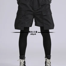 Новые модные брюки с заниженным шаговым швом, хлопковые свободные брюки с пятью точками, повседневные шорты, одежда больших размеров 27-46