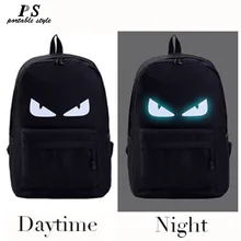 Модный ночник повседневный мужской рюкзак со светящимся рисунком на тему аниме подростковые мужские Студенческие Мультяшные школьные сумки рюкзак для путешествий