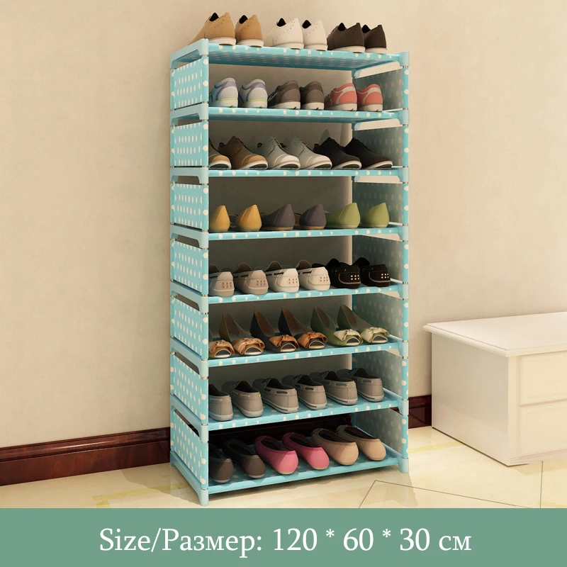 Actionclub Eight Layers Metal Non-woven Cloth Shoe Rack Storage Space Saver Shoes Shelves DIY Books Shelf Organizer Furniture