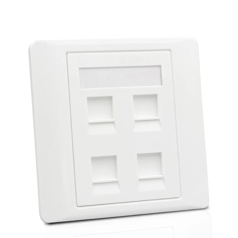 4 порта CAT 6 RJ45 компьютерный Ethernet Разъем Панель вихревой провод C6 UTP интернет