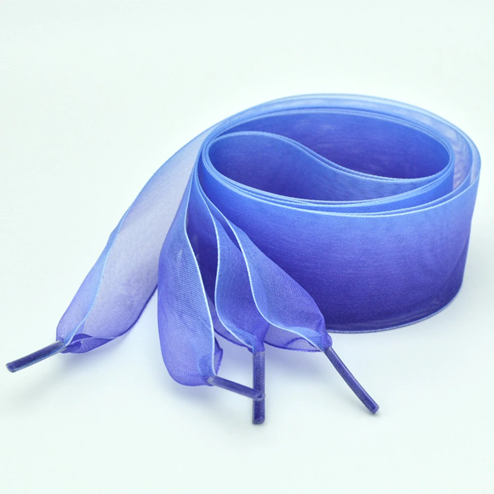 

4*80cm Wide Flat Shoelaces Voile Ribbon Shoelaces Sneaker Sport Shoes Strings
