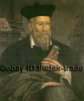 

Nostradamus Color Nostredame French physician Les Propheties Oil Painting on Canvas #free shipping