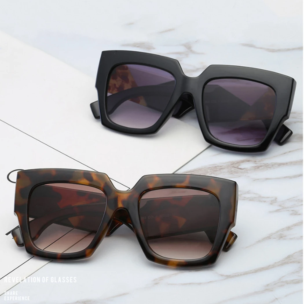 

Luxury Designer Square Sun Glasses For Women Cat Eye Oversize Square Shaper Clear Lens Sunglasses Fashion 2018 Eyewear New