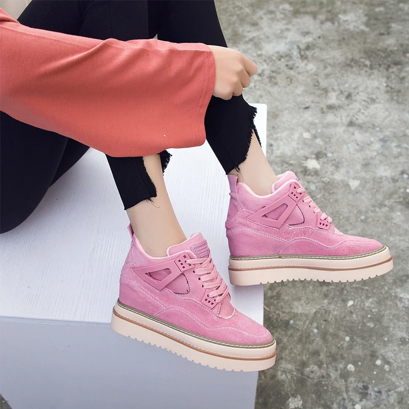 855w Da Donne Mid Alta Grosso Aumentare 855 855w Di Scarpe Rosa 855w Pink Tendenza Delle Pattini Donna Spessore Ginnastica Altezza Della Black W Piattaforma Gray Sole qxZ6ttvS