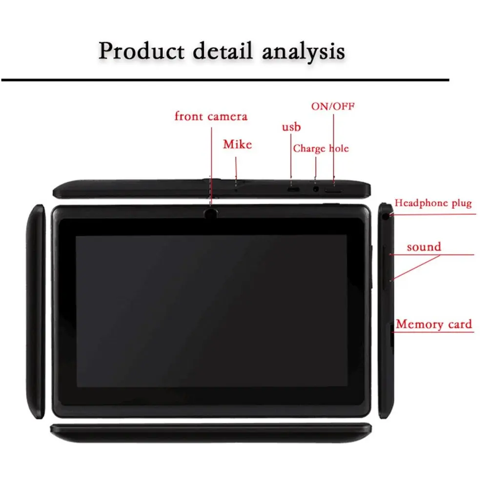 TOMLOV Children Learning Machine 7inch TFT LCD Display Dual Core Children'S Tablet PC Computer 8G For Android TOMLOV Children Learning Machine 7inch TFT LCD Display Dual Core Children'S Tablet PC Computer 8G For Android