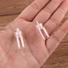 100pcs 11*22*6.5mm 1ml Mini Glass Wishing Bottles Tiny Jars Vials With Plastic Stopper 3
