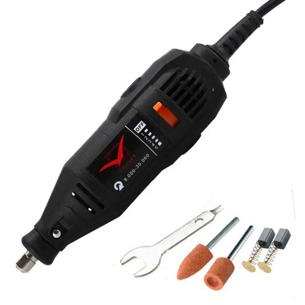 

220V 130W High Power Mini Electric Grinder Kit Adjustable Speed Small Jade Carving Machine Polishing Grinding Tool Set
