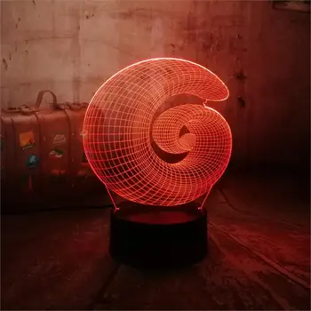 

3D LED Christmas lamp Desk Table Lamp Snail Visual Night Light 7 Colors Change USB Touch RC Toy Child Kid Sleep Bedroom Decor