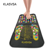 KLASVSA Chinese Reflexology Walk Stone Pain Relieve Foot Leg Massager Mat Health Care Acupressure