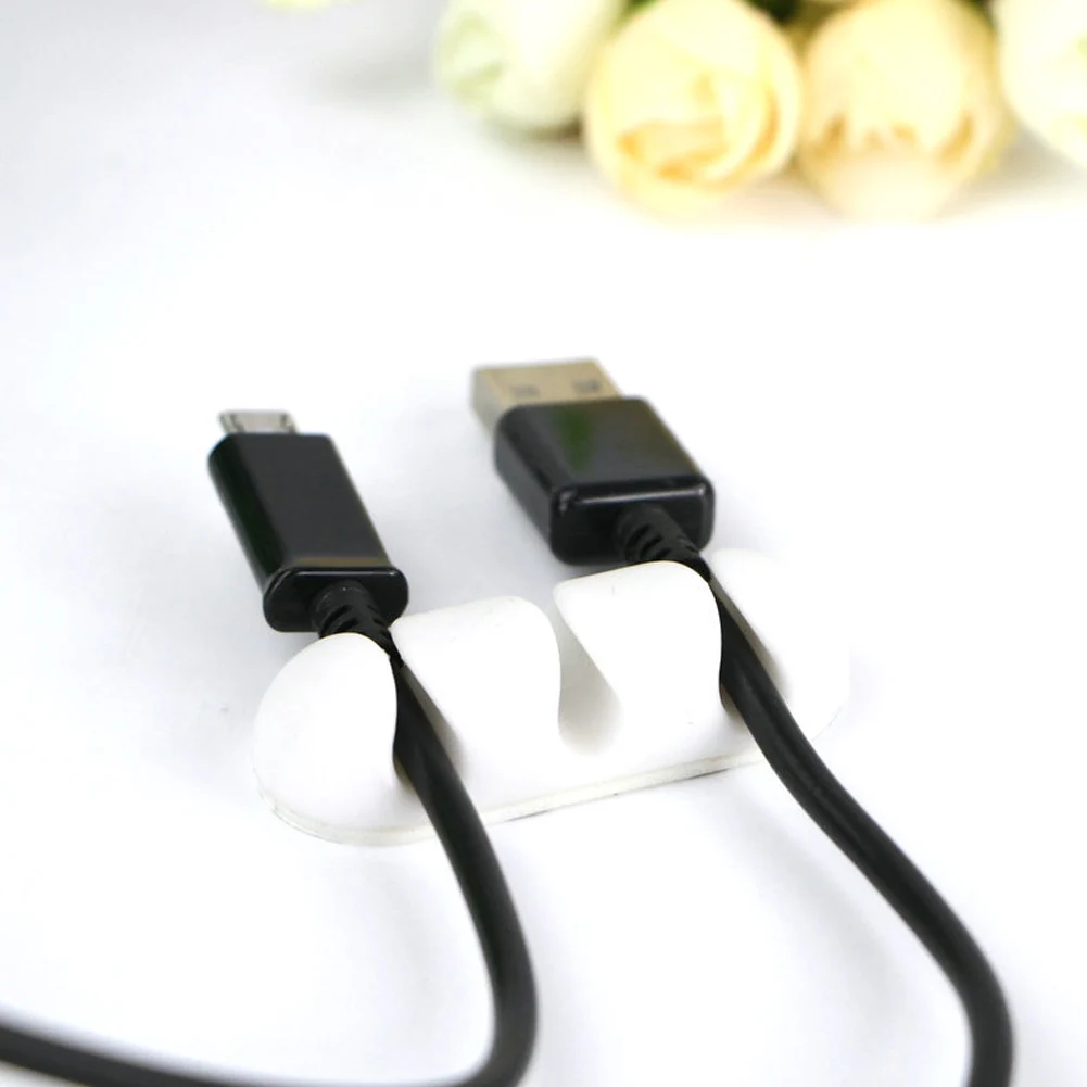 6 штук в наборе USB Chaging кабельный зажим кабель для мыши клип Настольный держатель провода зажим линии Настольный автомобильный организации хранения компьютерных аксессуаров