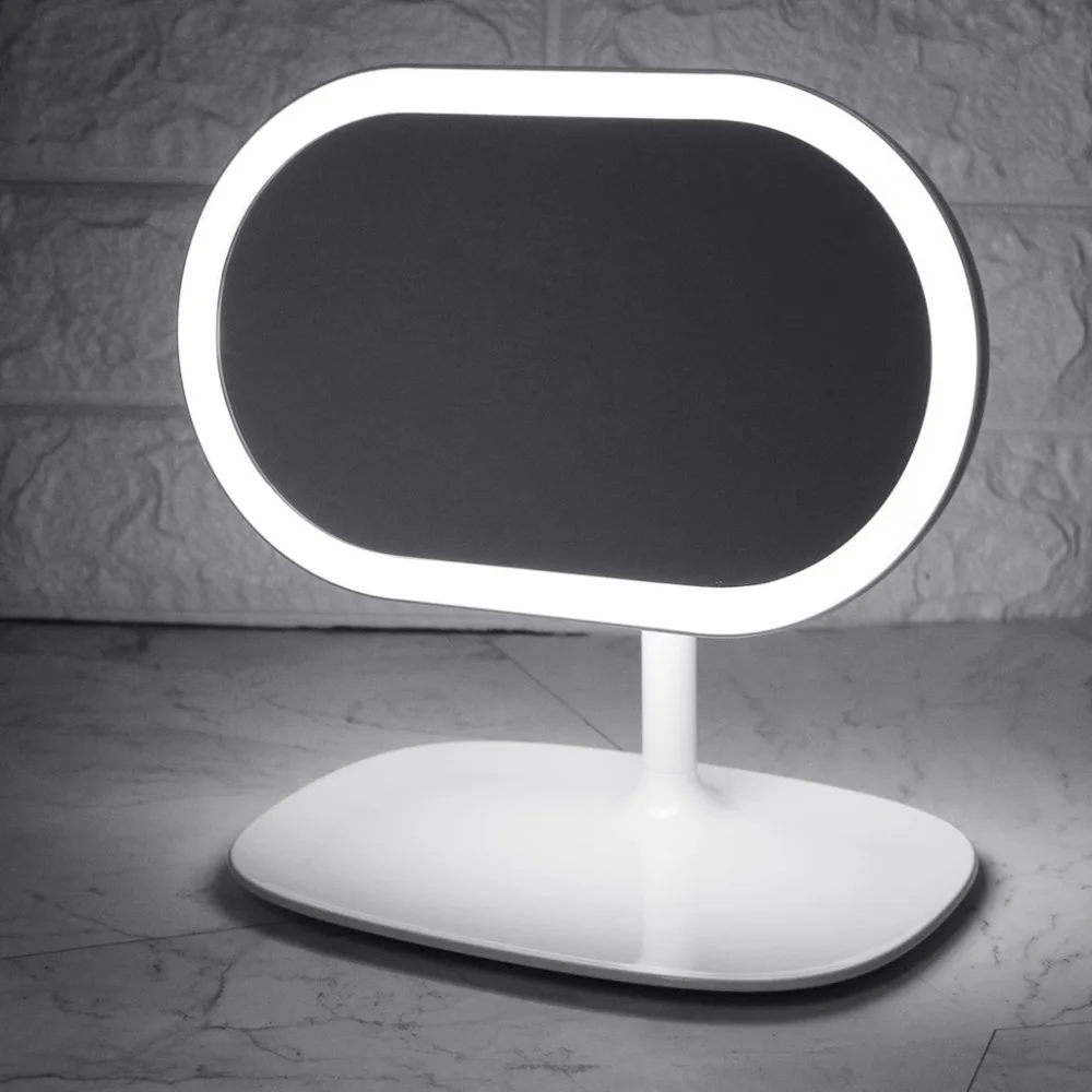 

New Makeup Mirror 360-Degree Rotating Touch Screen Cosmetic Tabletop Surround LED Light Bar For Makeup Reading