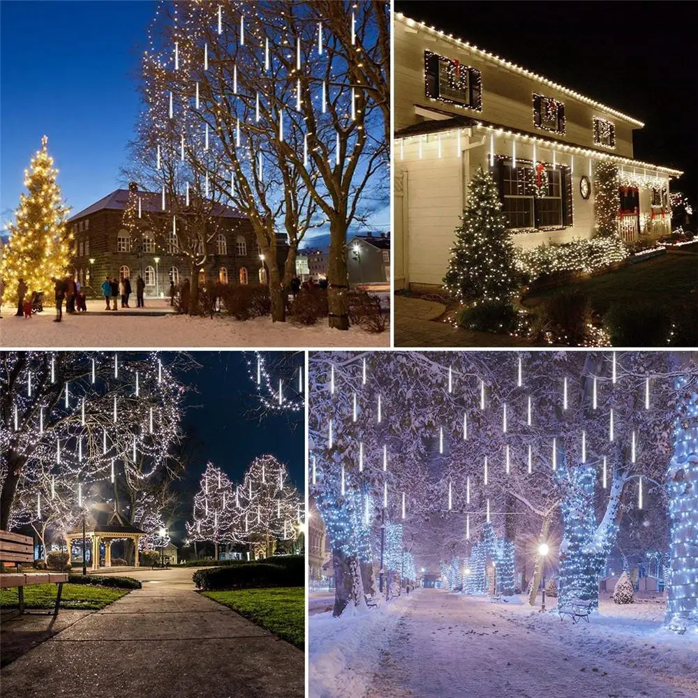 

Holiday 30cm 8 Tube Meteor Shower Rain Tubes LED String Lights Christmas Light Indoor Outdoor Gardens Party Decor Fairy Lights