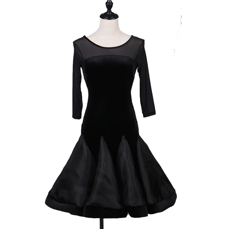 Latin Practice Dance Dress Kids Juvenile Dancing Latin Dance Dress For