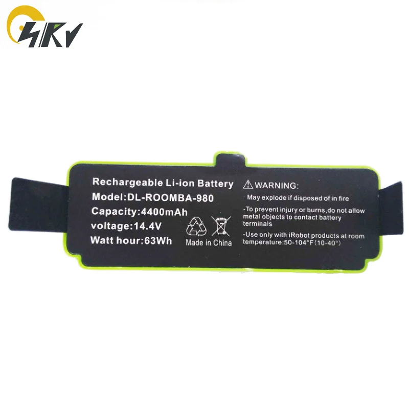 

14.8v 4400mAh Li-ion Battery for iRobot Roomba Cleaner 600, 700, 800, 960,980 Series -600 620 650 700 770 780 800 880