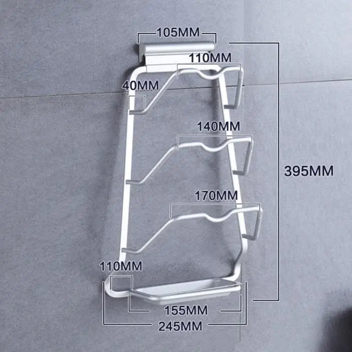 1 шт. многослойная дверная Полка для шкафа, настенная Крышка для кастрюли, полка для хранения, шпатель для кастрюли, чехлы для кастрюль JDH99