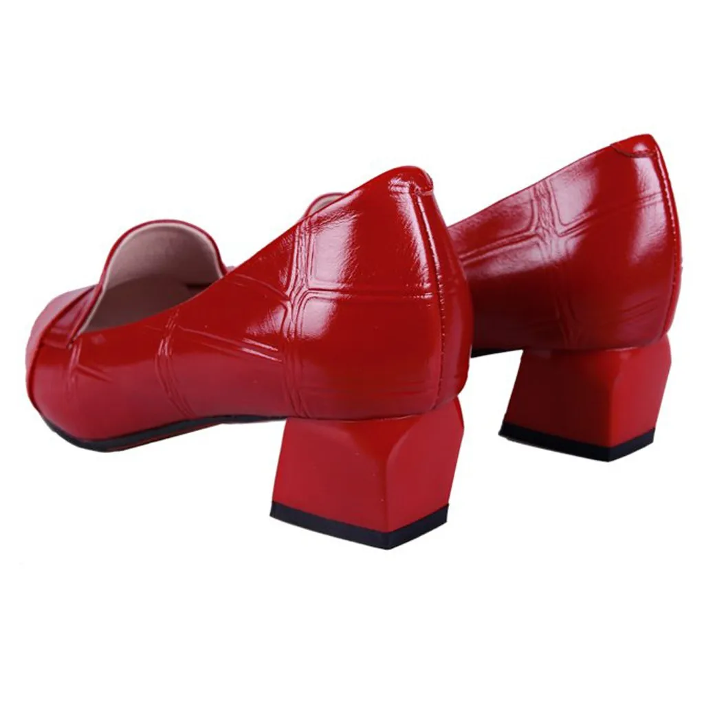 Модные женские туфли-лодочки в гладиаторском стиле на танкетке повседневные тонкие туфли на толстом каблуке туфли из лакированной кожи с острым носком сандали женские;#65