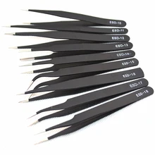 9 шт./лот антистатические пинцеты из нержавеющей стали BGA Инструменты для ремонта и обслуживания ESD 10-18 устойчивы к коррозии ювелирные изделия инструмент Лидер продаж