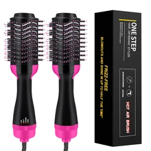 Dropshipping Hair Brush One-Step Hair Volumizer 3 In 1 Dryer Straightener Curler Styling Comb hot comb blow dryer brush 1701 lightweight 2 in 1 anion hair dryer brush paddle hairs care blow massaging comb curling styling tool eu us plug