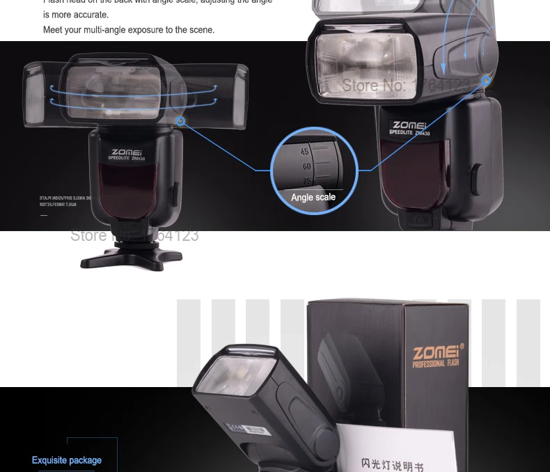 Zomei Беспроводная Мини Вспышка ZM430 Speedlite для Pentax Canon и Nikon, вспышка горячего башмака, Speedlite, фотовспышка