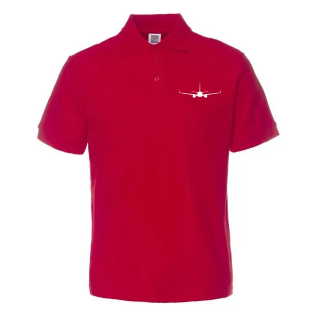 XQXON fashion casual boeing 737 800 print man polo shirt 2018 summer