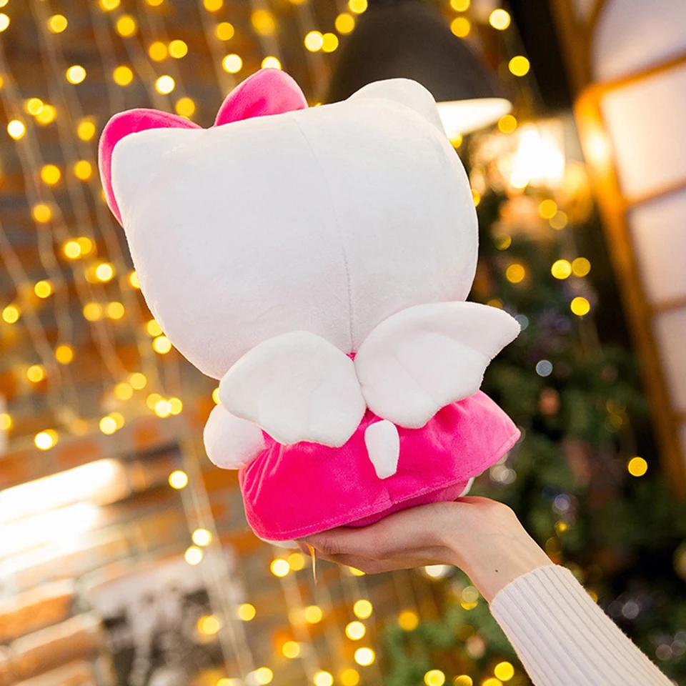 

30CM Plush Toys Stuffed Pink Bowknot Dress Doll Soft Cute Sit Hello Kitty Children Gift