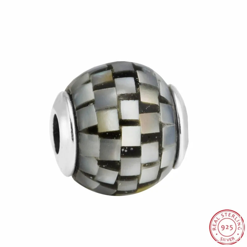 

ESSENCE Greyish Mother-of-Pearl BALANCE Charm Beads for Women Jewelry Making DIY Fit PANDORA Charms Silver 925 Original FE056