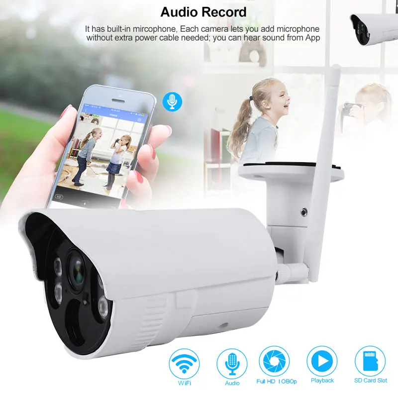 

Wireless Wifi Camera Color Night Vision Outdoor Waterproof WIFI IP Camera Dual Light Audio Cameta Wireless HD Camera