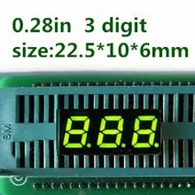 3 бит 0,28 дюймов цифровая трубка светодиодный желтый светильник 7-сегментный Дисплей общий анод 22,6*10*6,1 мм газоразрядный индикатор