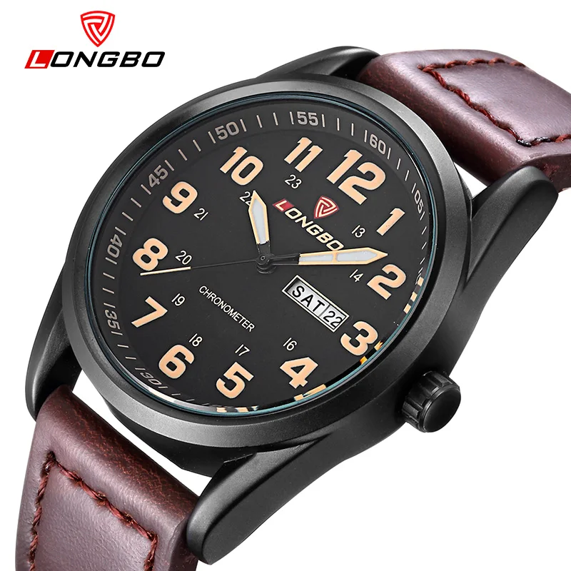 Prix pour LONGBO Marque De Mode Nouvelle Arrivée Loisirs D'affaires Série Montres En Cuir Date Calendrier Hommes Étanche Montres 80207 Prix pour LONGBO Marque De Mode Nouvelle Arrivée Loisirs D'affaires Série Montres En Cuir Date Calendrier Hommes Étanche Montres 80207