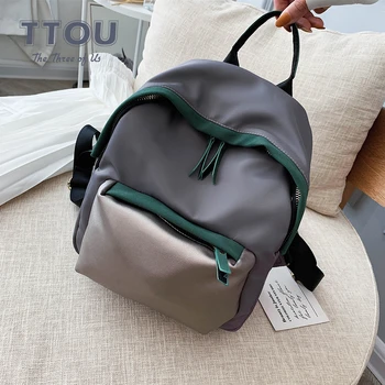 

TTOU Fashion Women Panelled Backpack Large Quality Leather School Bag for Teenage Girls Female Shoulder Bag Bagpack mochila
