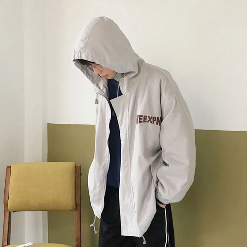 

Mr.nut Korean version of the hooded jacket 2019 new jacket loose trend personality wild men's clothing