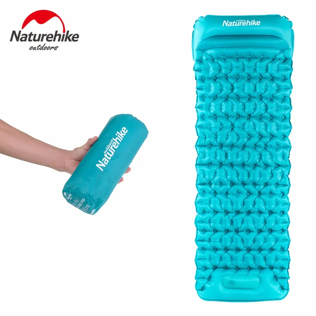 

Naturehike 20D Nylon TPU Manual Inflating Camping Sleeping Mat Hand Pressure Outdoor Inflatable Moistureproof Mattress Sleep Pad