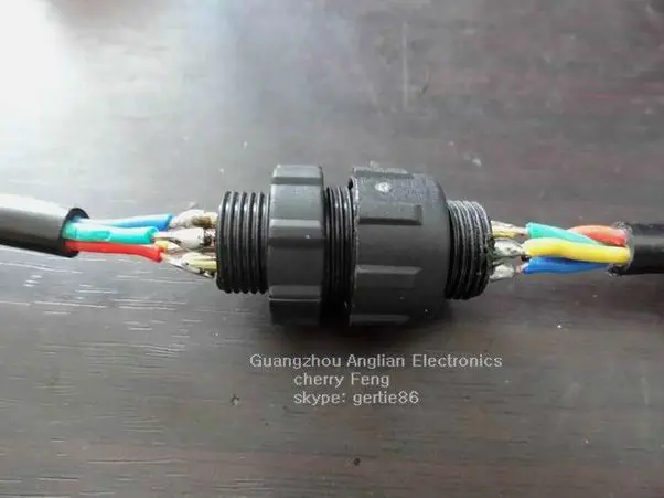 IP68 водонепроницаемый 5-контактный разъем, разъем для кабеля, материал нейлон PA66, 30 пар/лот DHL